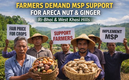 Farmers in Ri-Bhoi and West Khasi Hills Demand MSP Support for Areca Nut and Ginger.