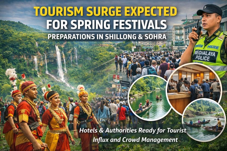 Tourism Stakeholders Prepare for Spring Festival Surge in Shillong and Sohra.