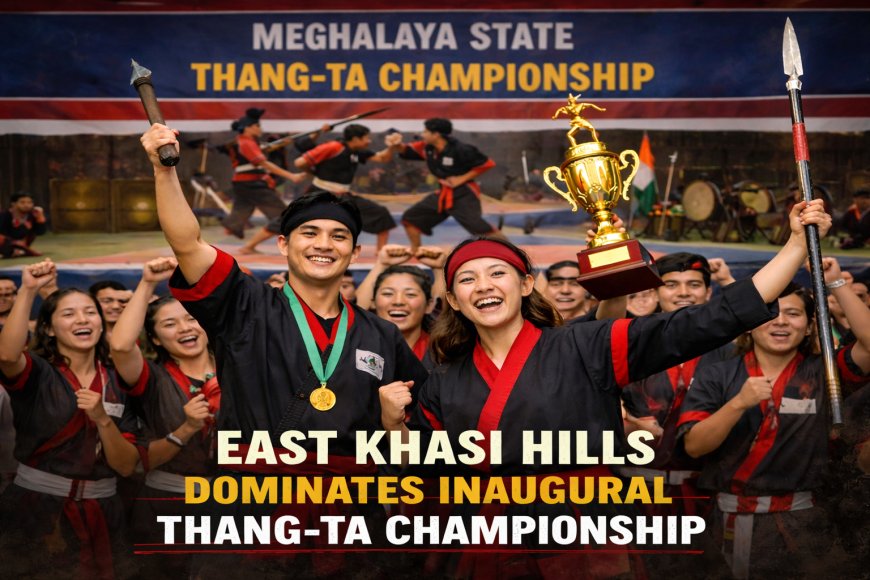 East Khasi Hills Clinches Overall Title at Inaugural Meghalaya State Thang-Ta Championship.